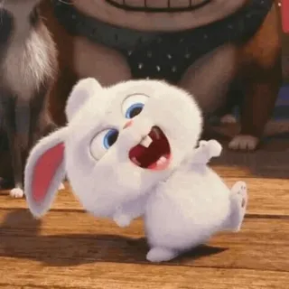🍓 Snowball The Secret Life of Pets กระต่าย, กระต่าย, ภาพเคลื่อนไหว, น่ารัก, สัตว์เลี้ยง telegram sticker