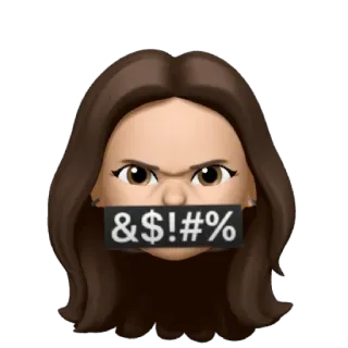 😠 &$!#%@ zangado, censurado, emoji, ofensivo telegram sticker