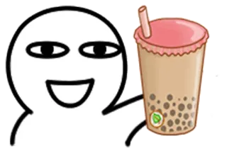 😆 Bubble tea, Boba, Minuman, Kartun, Makanan, Minuman telegram sticker