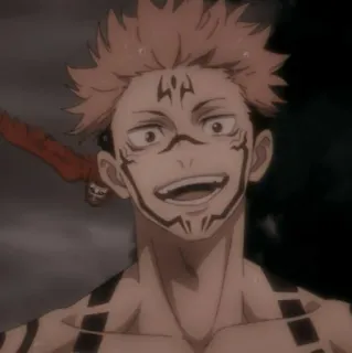 😉 Sukuna Jujutsu Kaisen Anime, Manga, Jujutsu Kaisen, Sukuna, Przeklęty duch, Król Klątw telegram sticker