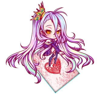 😏 Shiro No Game No Life Anime, Chibi, Kawaii, Słodkie, Manga, Shiro, No Game No Life telegram sticker