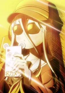 😎 名カメラ Anime, Cô gái, Kính râm, Gấu trúc, Máy ảnh whatsapp sticker