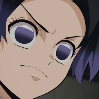 💜 Shinobu Kocho Demon Slayer Anime, Demon Slayer, Shinobu Kocho, Manga, Wyraz twarzy telegram sticker