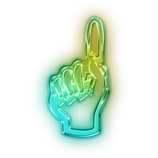☝ middle finger, offensive gesture, hand gesture, neon, sticker telegram sticker