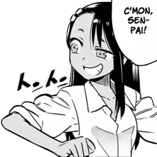 😉 Nagatoro Don't Toy with Me, Miss Nagatoro C'MON, SENPAI! Anime, Manga, Nagatoro, Senpai, Burlas telegram sticker