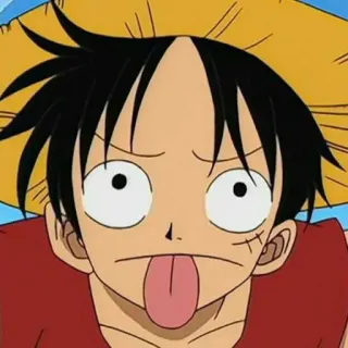 🎌 Monkey D. Luffy One Piece anime, one piece, luffy, monkey d luffy, straw hat, goofy telegram sticker