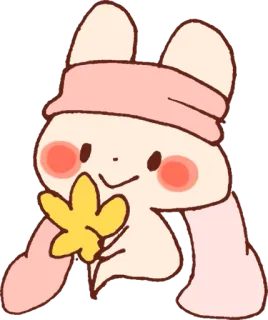 🌼 słodki, króliczek, kawaii, pastelowy, królik telegram sticker
