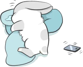 😪 bunny, sleeping, cartoon, animal, cute, nap telegram sticker