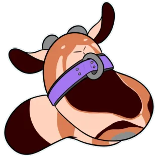 🌱 наклейка, животное, корова, мультфильм, иллюстрация whatsapp sticker