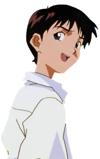 Shinji Ikari whatsapp stickers