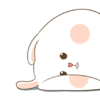 😢 cute, animal, bunny, kawaii, white, sticker telegram sticker