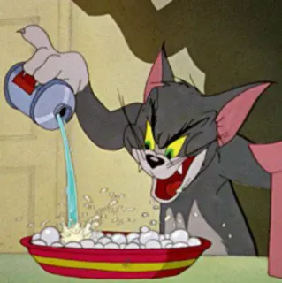 😾 Tom мультик, кот, льет, злой, анимированный, анимация telegram sticker