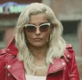 😎 Bebe Rexha Bebe persoon, vrouw, zangeres, portret, beroemdheid, zonnebril, blond haar telegram sticker