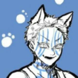 🐈‍⬛️ Аниме, Демон, Персонаж, Аказа, Фанарт telegram sticker