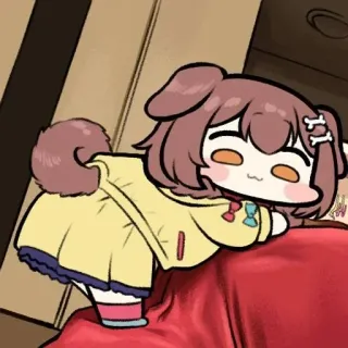 🥨 Inugami Korone Anime, Anjing, Kartun, Lucu, Vtuber telegram sticker