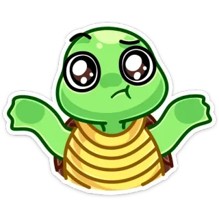 🤷‍♂️ turtle, animal, cute, cartoon, sticker whatsapp sticker
