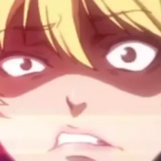 😨 en colère, animé, gros plan, visage, furieux, contrarié telegram sticker