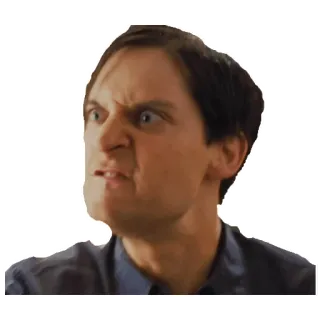 😡 Peter Parker Spider-Man tobey maguire, spiderman, meme, en colère, drôle, peter parker telegram sticker