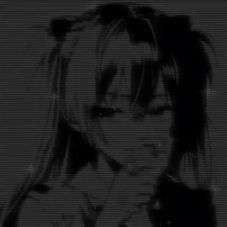 🖤 Anime, Menina, Triste, Sombrio telegram sticker