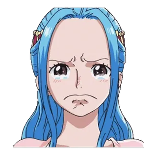 😭 Vivi Nefertari One Piece Anime, One Piece, Vivi Nefertari, Sedih, Menangis telegram sticker