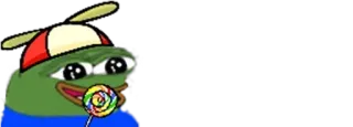 👶 Pepe the Frog pepe, frog, lollipop, propeller hat, internet meme, cartoon, emoticon telegram sticker