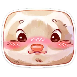 ⭐ furão, fofo, animal, adesivo, desenho animado, ilustração telegram sticker
