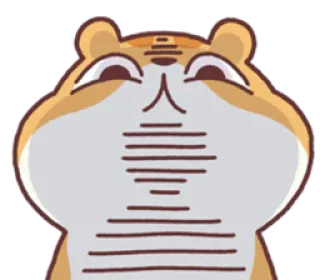 😳 老虎, 动物, 可爱, 贴纸, 卡通 telegram sticker