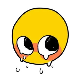 🥺 Эмодзи, плачущий, грустный, эмоциональный, каваий, мультфильм telegram sticker