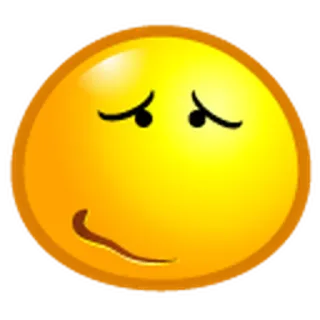 😏 Émoji, Narquois, Jaune, Expression, Visage, Dessin animé whatsapp sticker