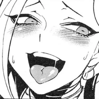 😘 Anime, Manga, Espressione facciale, Lingua, Ecchi telegram sticker