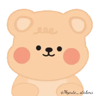 🐻 @Mycute_stuff niedźwiedź, słodki, kreskówka, zwierzę, naklejka telegram sticker