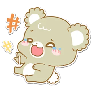 😀 urso, desenho animado, animal, fofo, adesivo, chorando telegram sticker
