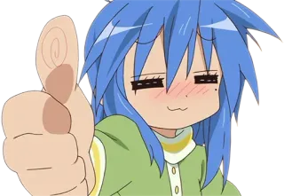 👍 Anime, Kciuk w górę, Dobrze, Okej, Akceptacja, Zgoda telegram sticker