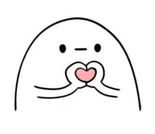 🥚 Blob, Amor, Coração, Fofo, Kawaii, Emoji telegram sticker