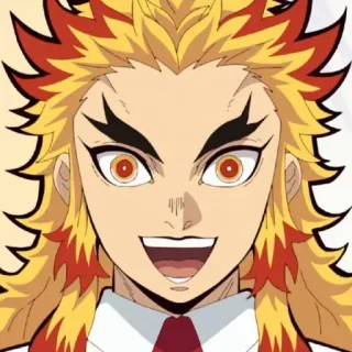 ✨ Kyojuro Rengoku Demon Slayer Anime, Demon Slayer, Rengoku, Kyojuro Rengoku, Fuoco, Personaggio telegram sticker