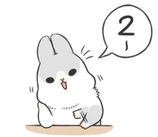 🎲 2-1 lapin, mignon, animal, autocollant, dessin animé telegram sticker