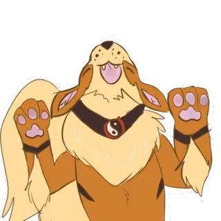 😍 포켓몬, 가디, 귀여운, 강아지, 애니메이션, 행복한, 동물 telegram sticker