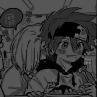 🖤 滑去 滑来 Anime, Cartoni animati, Manga, Mangiare telegram sticker