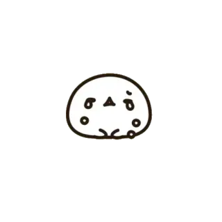 🐾 伤心, 哭泣, 卡哇伊, 可爱, 麻糬 telegram sticker