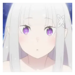🧴 Emilia Re:Zero Anime, Emilia, Re:Zero, Chica, Dibujos animados whatsapp sticker