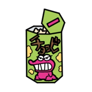 🍫 チョコボ chocolat, bonbon, monstre, dessin animé, japonais, goûter, nourriture whatsapp sticker