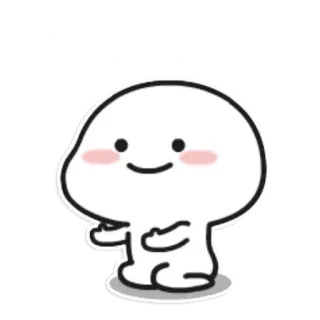 ☁ niedlich, klecks, figur, einfach, freundlich telegram sticker