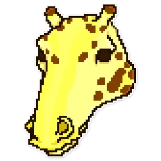 🐺 jirafa, animal, pixel art whatsapp sticker