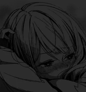 🎡 Anime, Manga, Fille, Pleurs, Triste, Émotionnel, Larmes telegram sticker