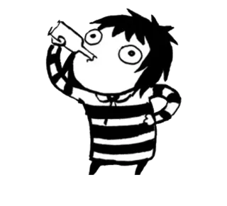 😋 boisson, dessin animé, noir et blanc, personne, boisson telegram sticker