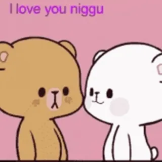 🎈 I love you niggu beer, liefde, aanstootgevend telegram sticker