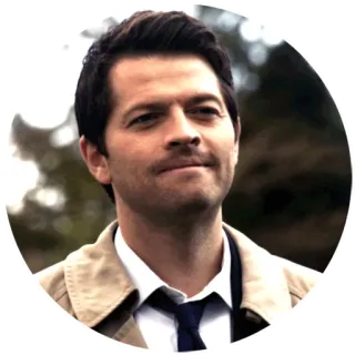 🙂 Castiel Supernatural anioł, nadprzyrodzone, Misha Collins, postać, TV telegram sticker