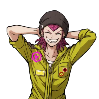 😁 Kazuichi Soda Danganronpa อนิเมะ, ผมสีชมพู, วิดีโอเกม, ดันกันรอนปะ, Kazuichi Soda, การ์ตูน telegram sticker