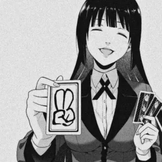 ♣️ Yumeko Jabami Kakegurui anime, gambling, cards, Kakegurui, Yumeko Jabami telegram sticker