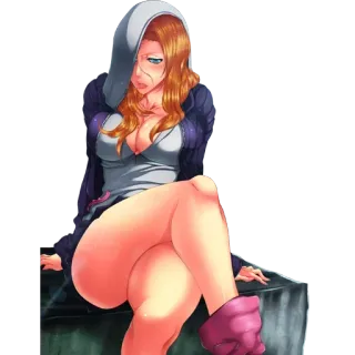 😒 Anime, Donna, Illustrazione, Fanart, Personaggio telegram sticker